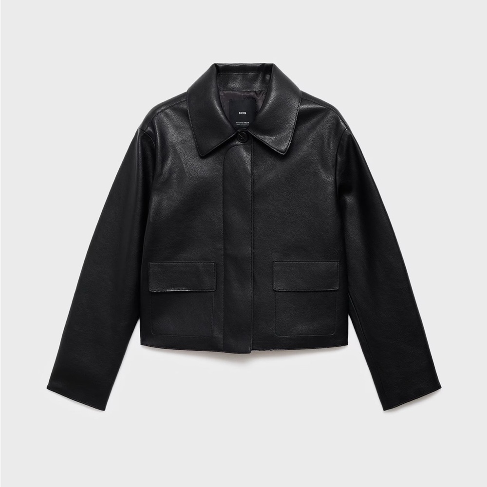 Women's Black Faux Leather Jacket